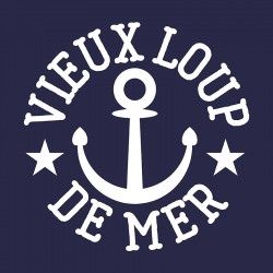 'Vieux Loup de Mer' Navy zip-up Hoddie