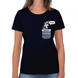 Victoria's "Bienvenue à Bord" women navy T-shirt