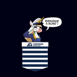 Victoria's "Bienvenue à Bord" women navy T-shirt